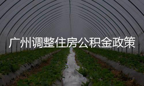 广州调整住房公积金政策：可提取公积金用于首付不影响贷款额度计算